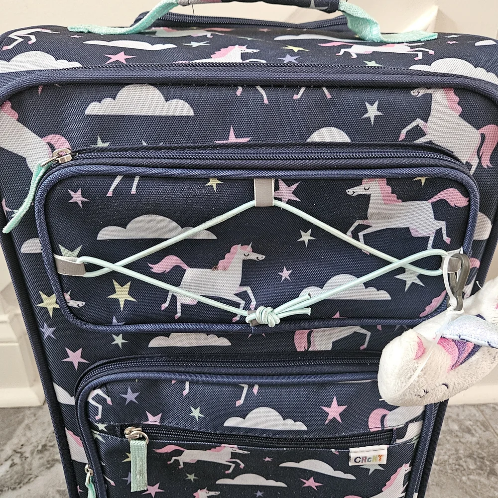 Kids Unicorn Carry On Rolling Luggage